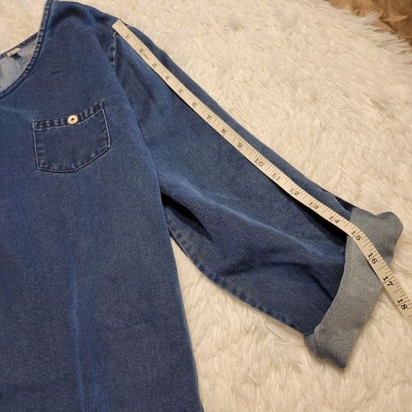 Soft Surroundings chambray tunic - Picture 3 of 6